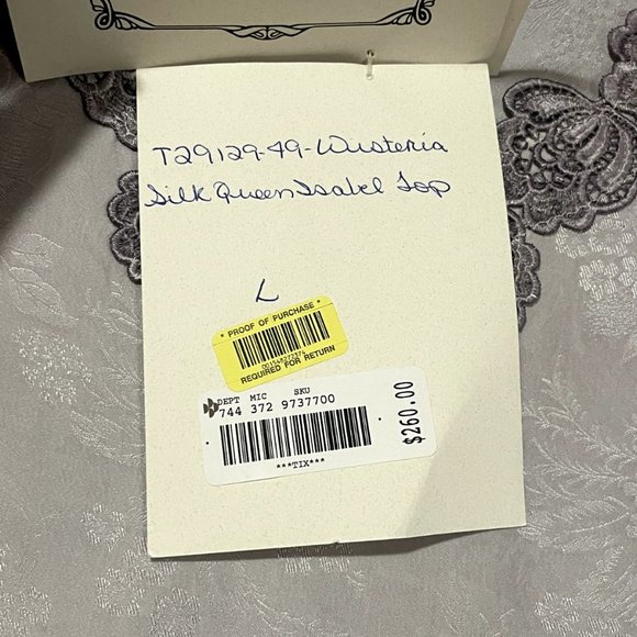 PAT DAHNKE Wisteria Silk Queen Isabel Top & Tea Length Skirt Taupe Large NWT - Picture 8 of 15